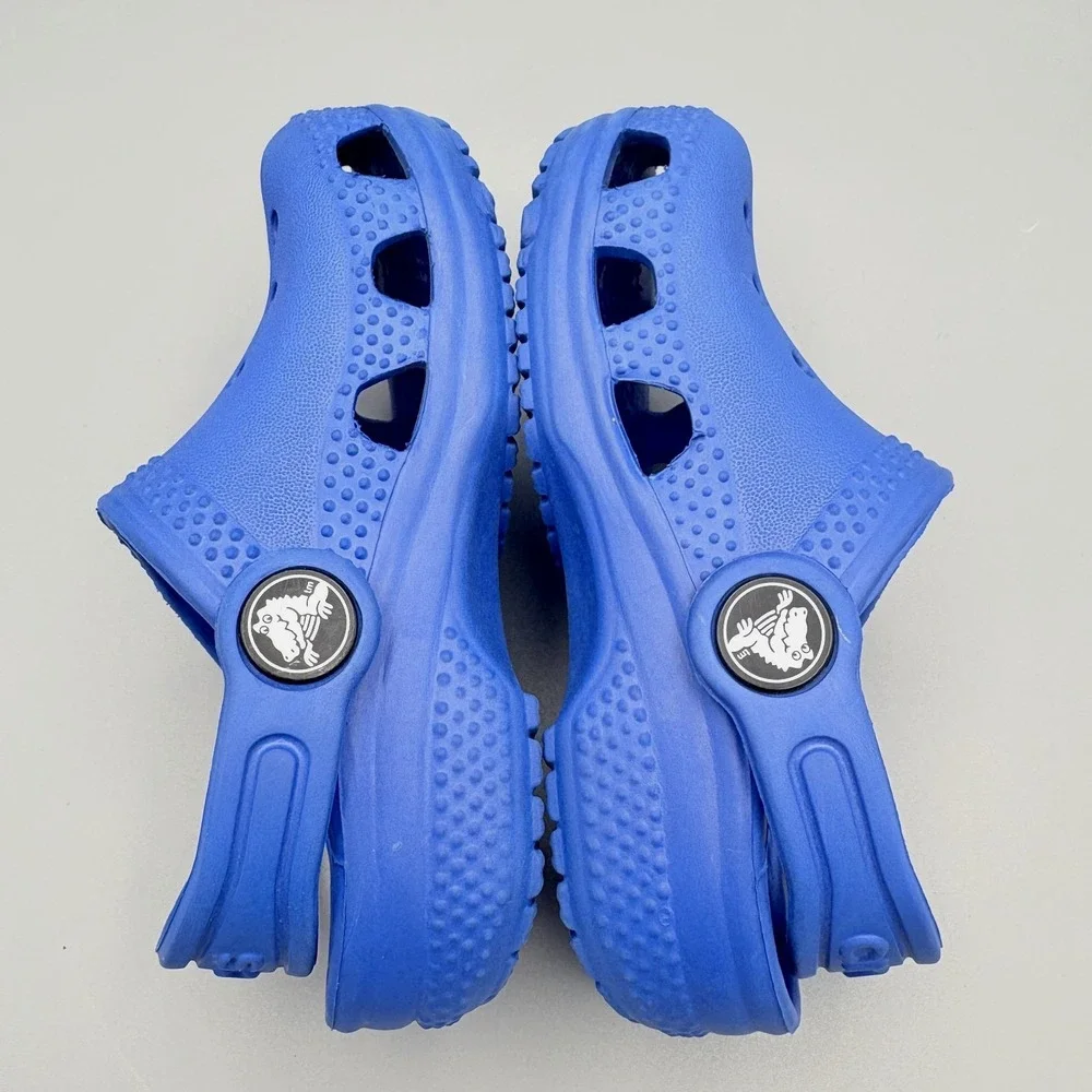 Crocs Classic Clogs Kids C6 Blue Slip-On Closed Toe Comfort Breathable Casual